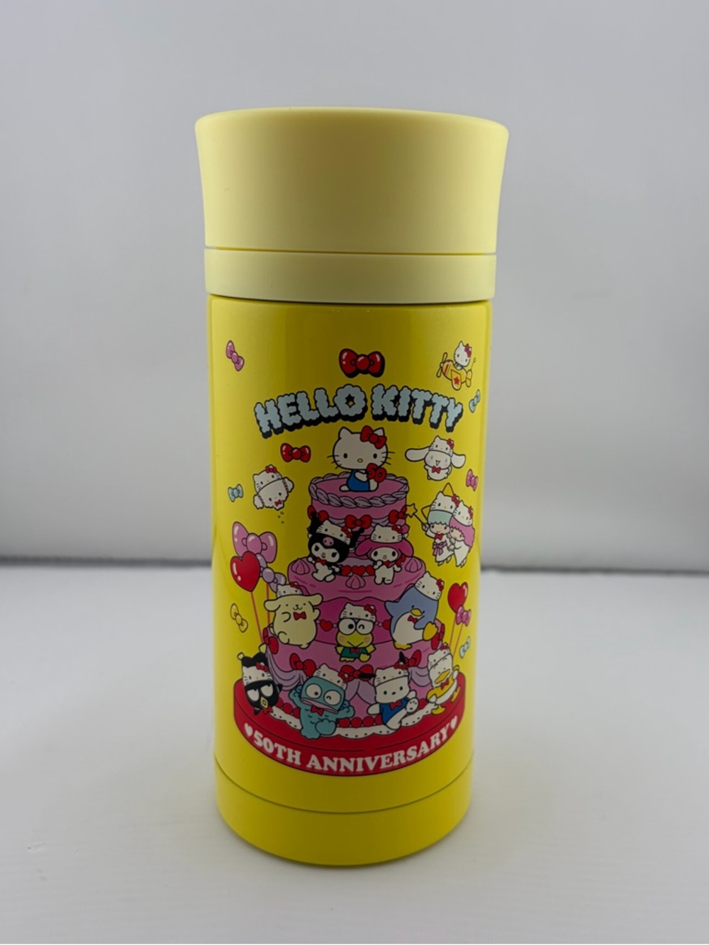 Hello Kitty Yellow 50th Anniversary Character Cake Tumbler